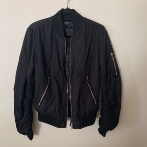 TOP SHOP BLACK BOMBER JACKET